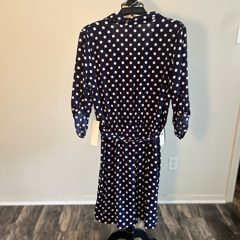 Navy Blue with White Polka dot dress